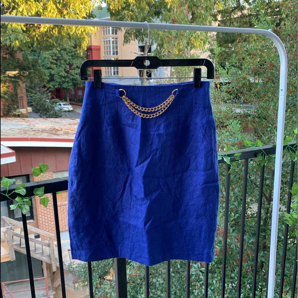 Blue chain skirt
